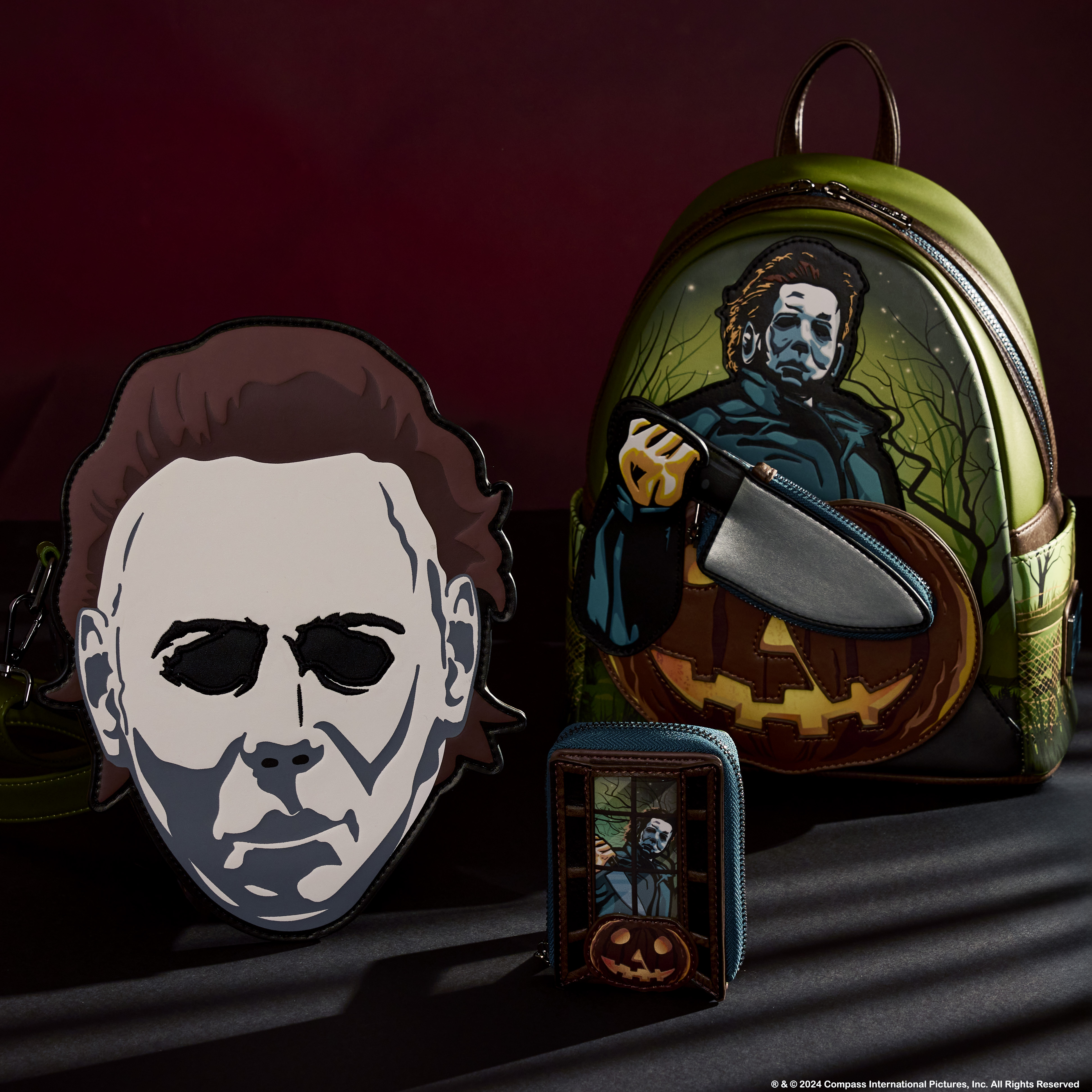 Halloween Michael Myers Pumpkin Glow Mini Backpack With Coin Bag - Image 4