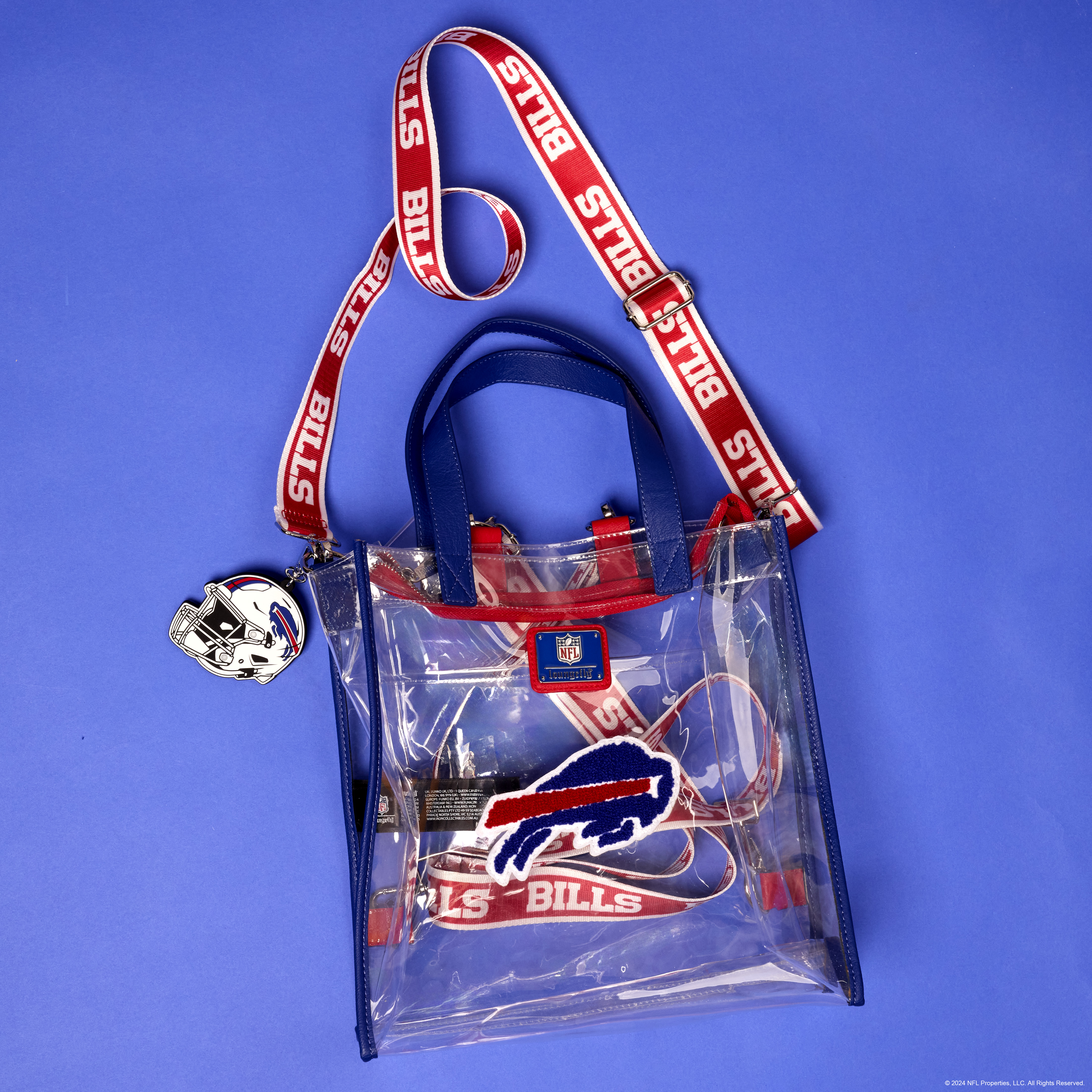 Alternative view of NFL Buffalo Bills Clear Convertible Backpack & Tote Crossbody Stadium Bag