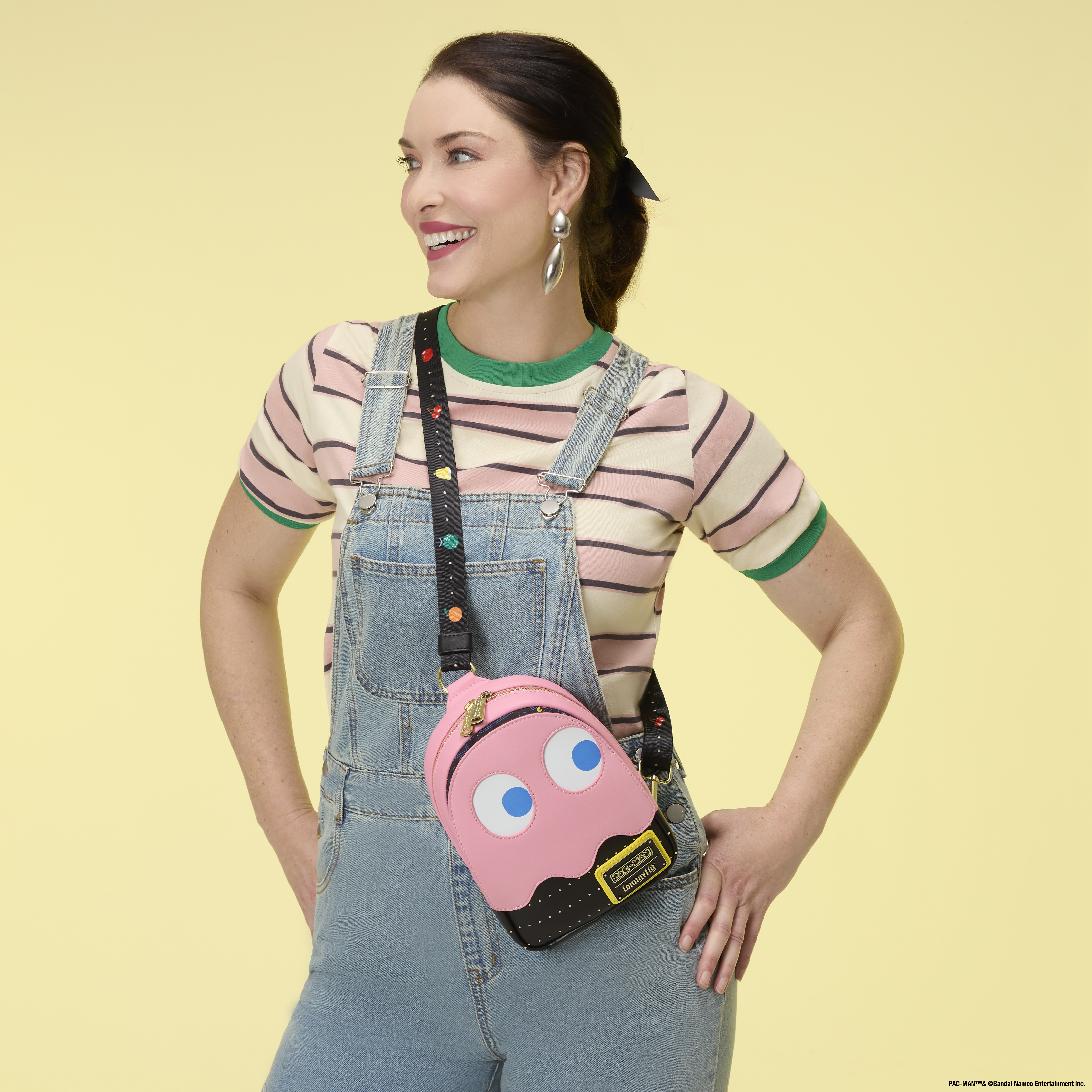 Alternative view of PAC-MAN Pinky Ghost Glow Sling Crossbody Bag