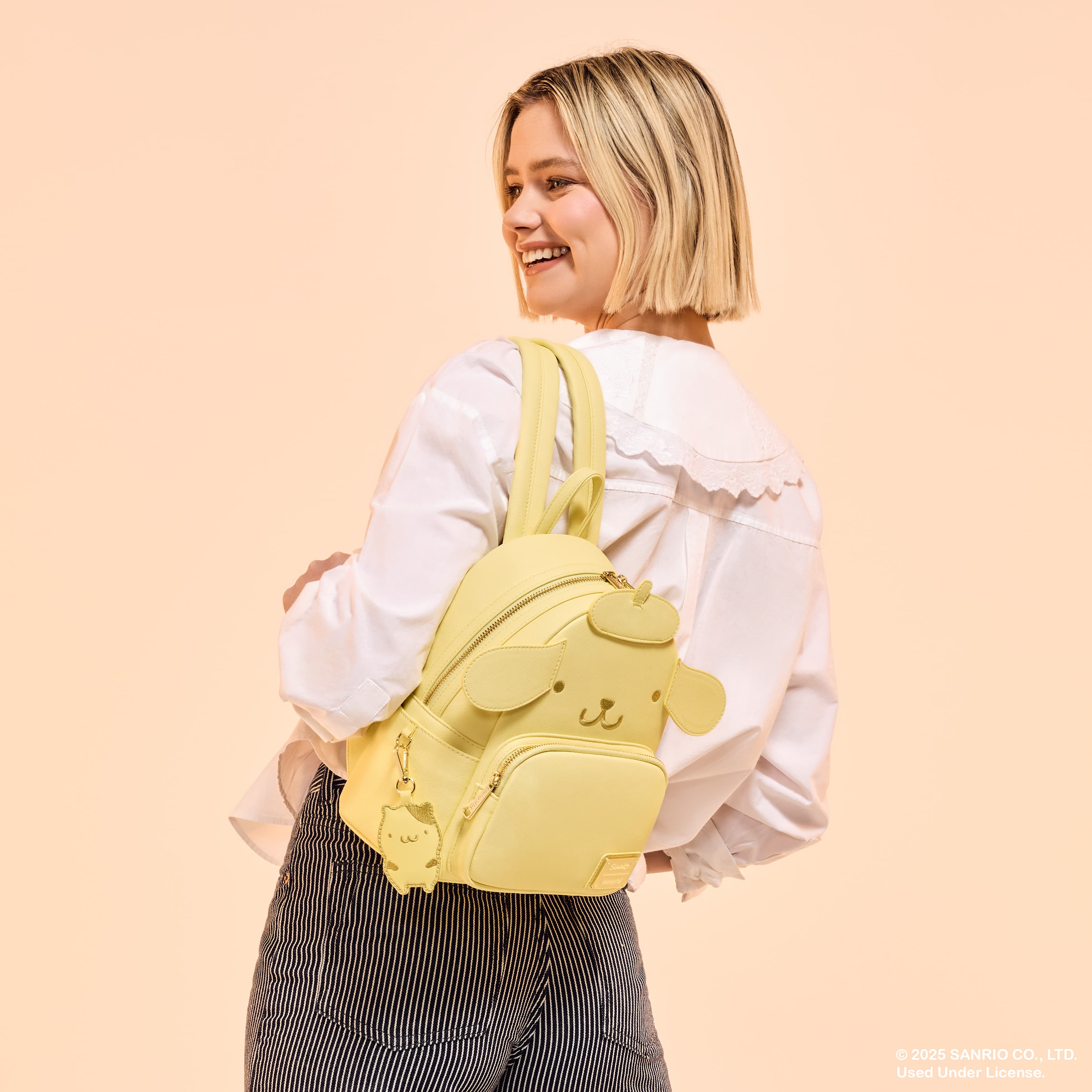 Alternative view of Sanrio Pompompurin Monochrome Cosplay Mini Backpack