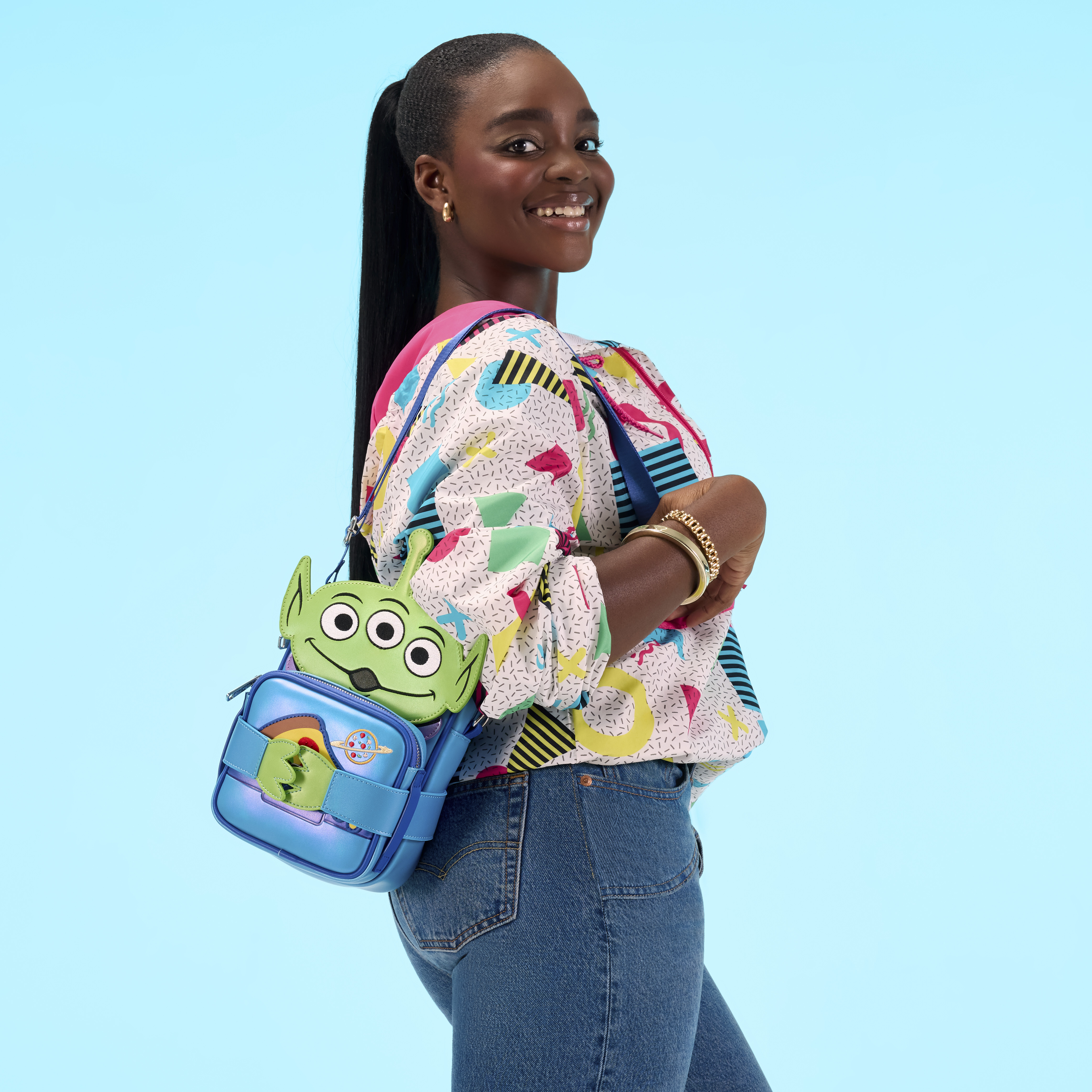 Alternative view of Toy Story 30th Anniversary Aliens Crossbuddies Cosplay Crossbody Bag with Coin Bag