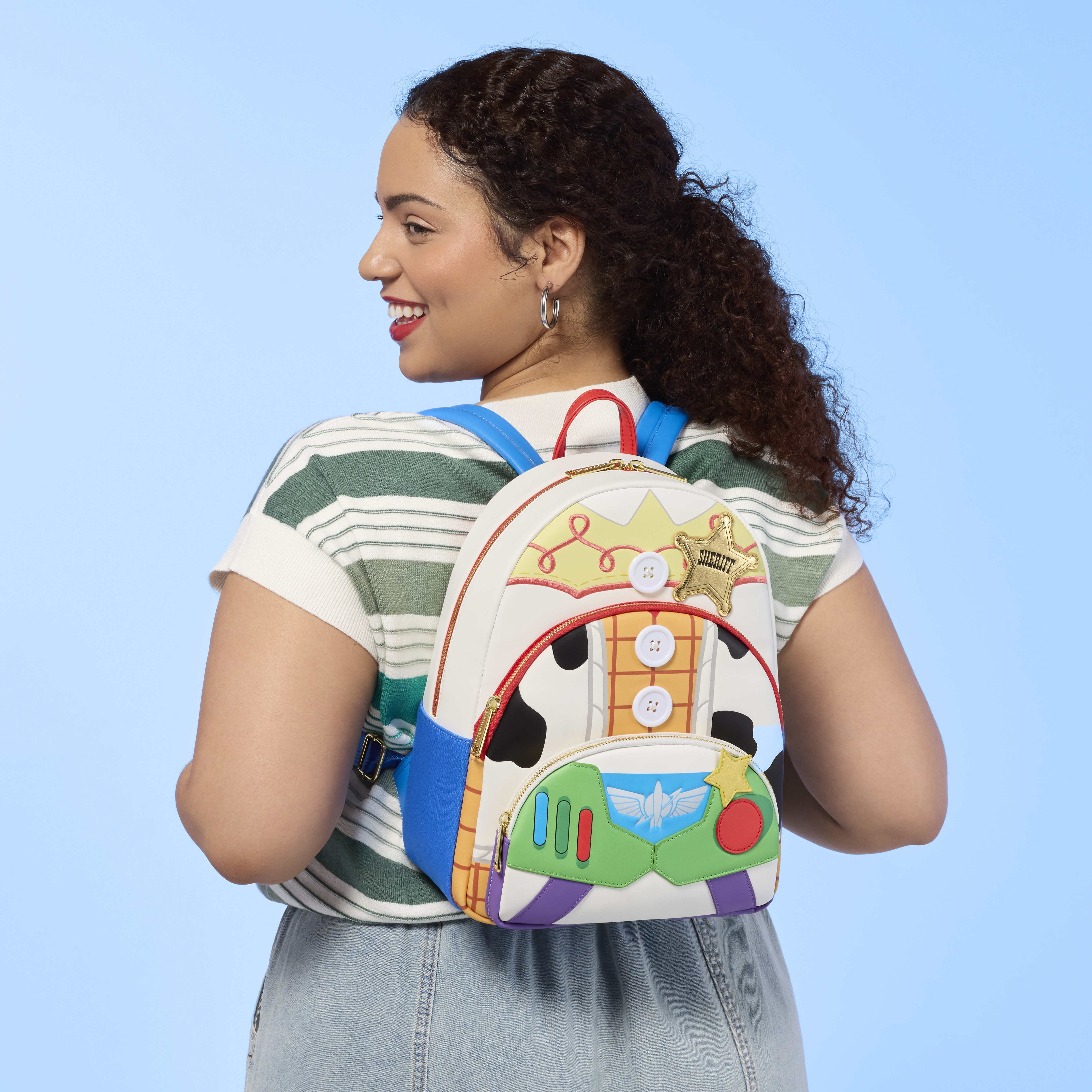 Toy Story 5 Triple Pocket Jessie, Woody, & Buzz Midi Backpack - Image 3