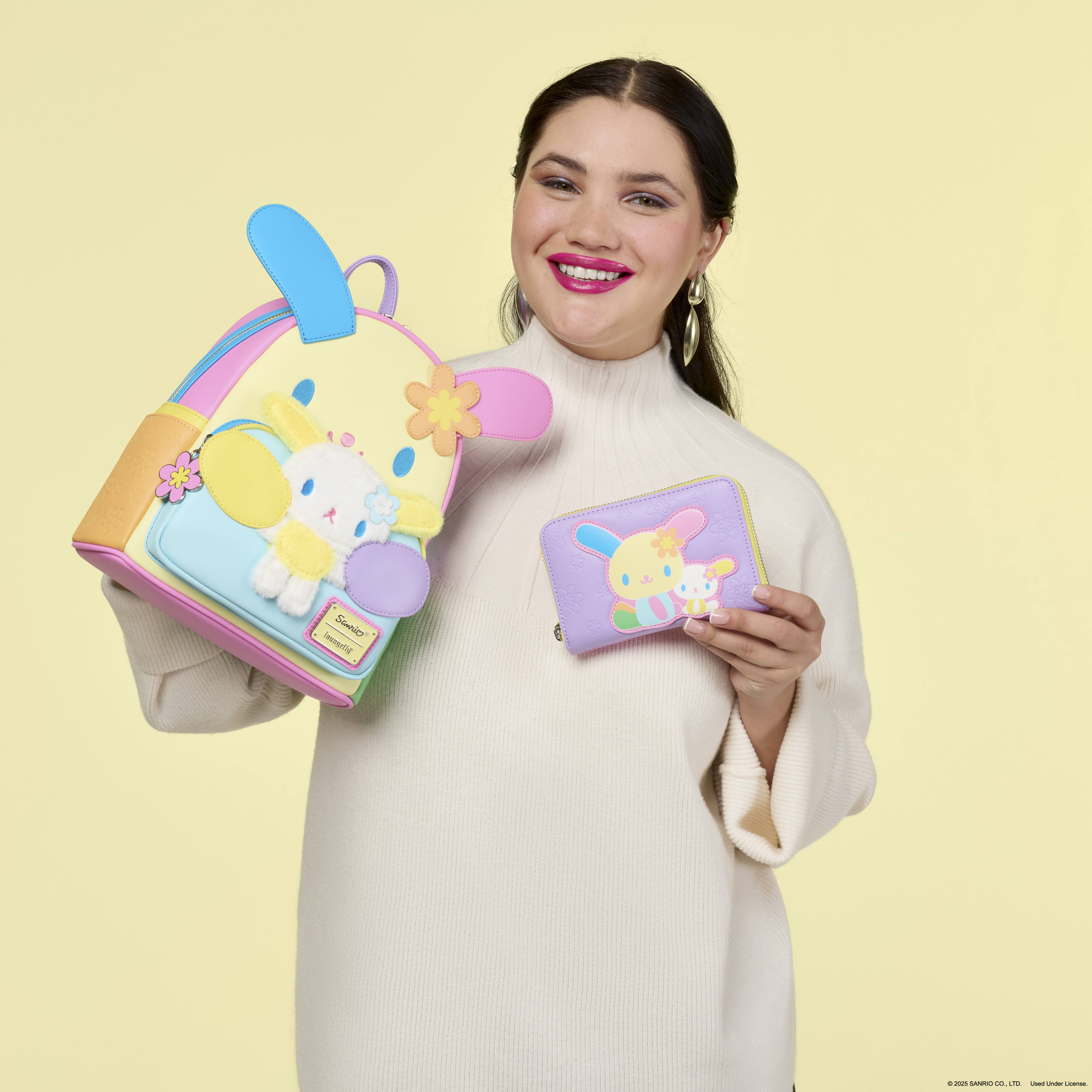 Sanrio Exclusive U*SA*HA*NA Color Block Zip Around Wallet - Image 3