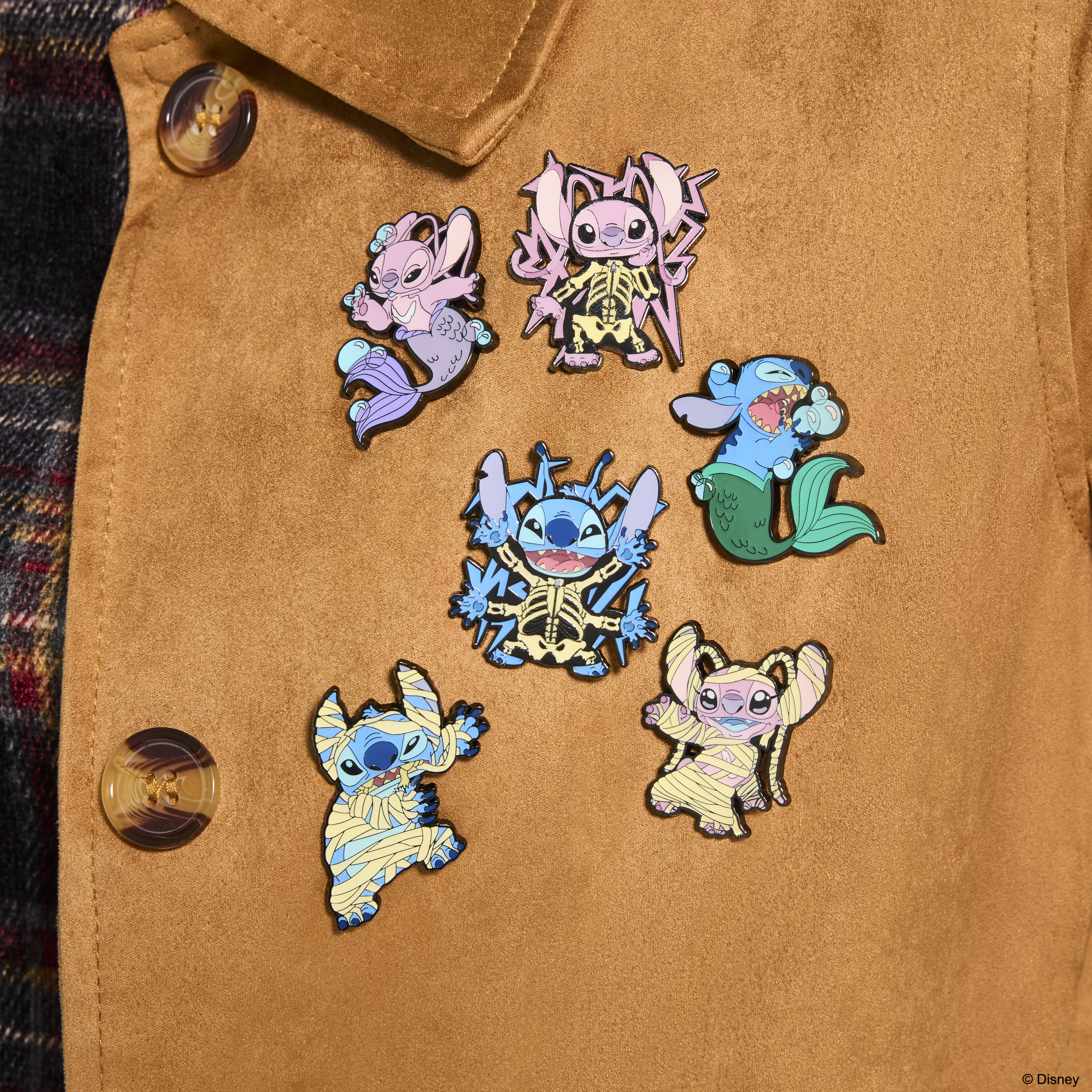 Alternative view of Stitch & Angel Halloween Costume Mystery Box pin