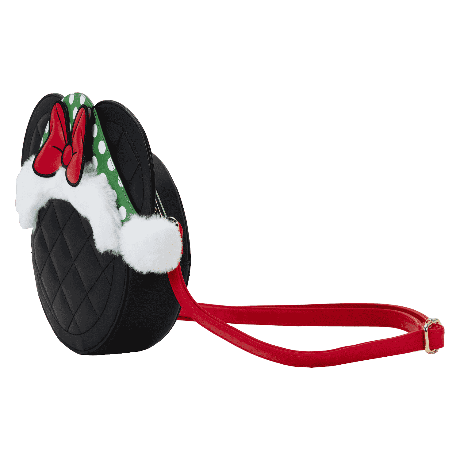 Alternative view of Minnie Mouse Polka Dot Santa Hat Quilted Crossbody Bag