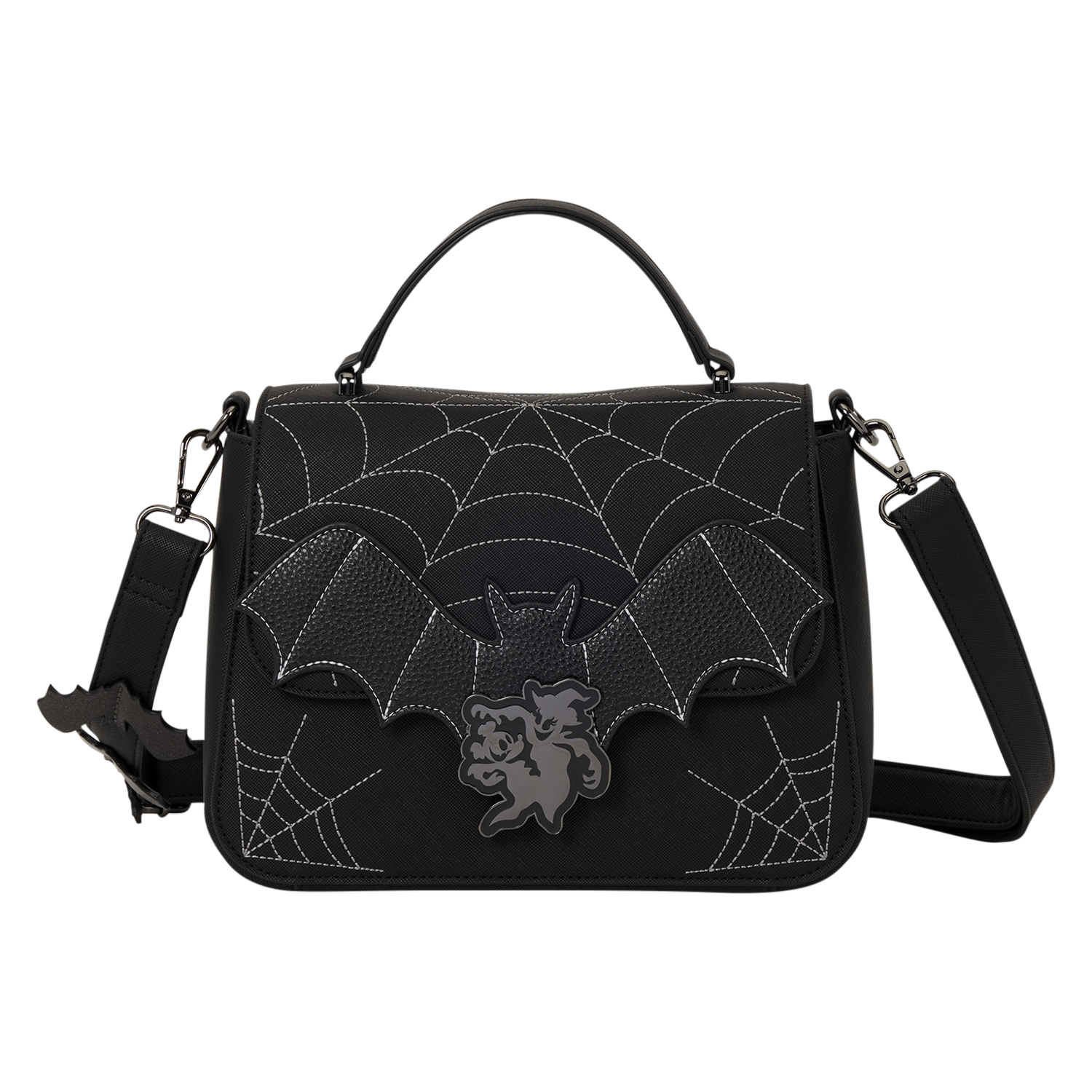 Mickey & Minnie Spiderweb & Bats Crossbody Bag