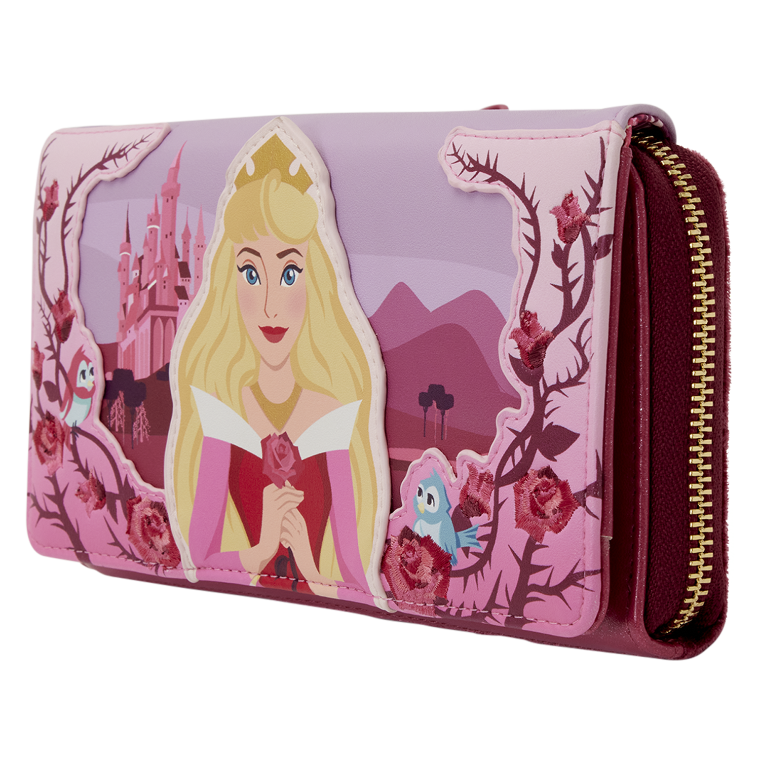 Sleeping Beauty Exclusive Princess Aurora Roses Wristlet Wallet - Image 4